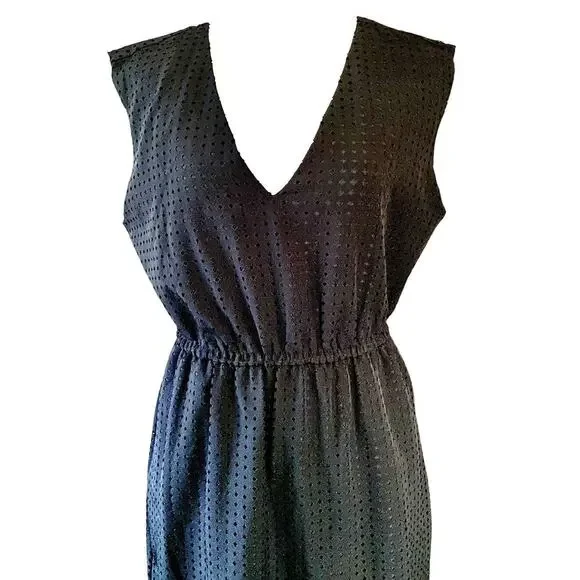 NEW with tags J. Crew Laser Cut Black Easy Sleeveless Dress Size 6 - Picture 3 of 8